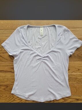 Lululemon hold tight short sleeve in serene blue